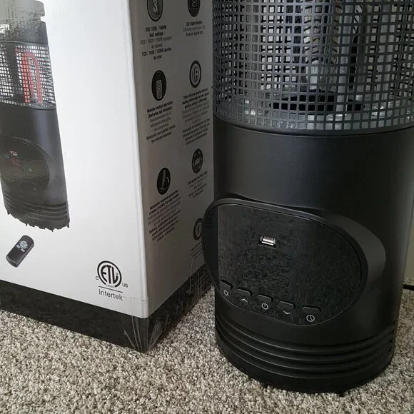 NEW Power Zone Infrared Space Tower Heater 360 Degree Remote USB Port 1000/1500W - Picture 8 of 12